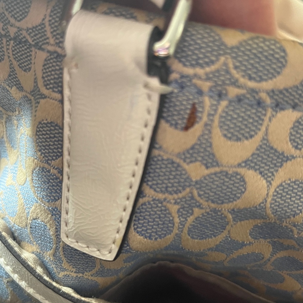 Coach Chambray Signature C Ivory Python Embossed … - image 11